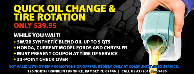 Quick Syn Blend Oil Change and Rotation